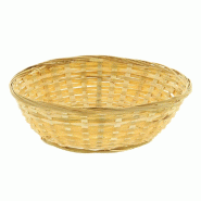 Corbeille bambou tressé ronde "Chine" Ø25x8cm - par 300