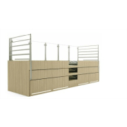 Gradin modulable à ouverture manuelle pour école, théâtre, salle de sport Gradin modulable à ouverture manuelle pour école, théâtre, salle de sport