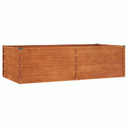Helloshop26 - Jardinière bac lit surélevé plantes fleurs terrasse jardin de jardin rouillé 160 x 80 x 45 cm acier corten marron 02_0039864 - 30002 Helloshop26 - Jardinière bac lit surélevé plantes fleurs terrasse jardin de jardin rouillé 160 x 80 x 45 cm acier corten marron 02_0039864 - 30002