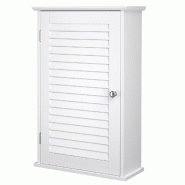 Helloshop26 - Meuble mural meuble de rangement suspendu pour salle de bains armoire à pharmacie avec étagère réglable et porte à 12_0006517 - bla