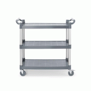HENDI Chariot de service en polypropylène 3 étagères, grand, AmerBox, 1010x500x(H)960mm - 816264 HENDI Chariot de service en polypropylène 3 étagères, grand, AmerBox, 1010x500x(H)960mm - 816264