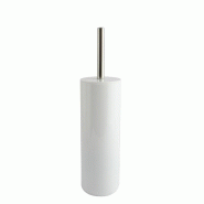 MSV – Porte-brosse WC avec brosse en plastique, couleur blanche - blanc plastique 143933