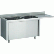 Plonge Inox sur Meuble Espace Lave-Vaisselle 2 Bacs à Gauche Gamme 600 - Fabrinox - l200- L- P60- h85- Inox - inox 5401162302837 Plonge Inox sur Meuble Espace Lave-Vaisselle 2 Bacs à Gauche Gamme 600 - Fabrinox - l200- L- P60- h85- Inox - inox 5401162302837