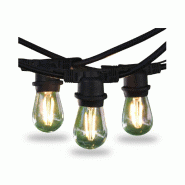 Pro Illumination Guirlande Guinguette 20 mètres 40 ampoules filament 2700K 2W E27 IP65 Riviera PRO Connect - 3760430853030