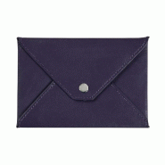 Quo Vadis - Pochette papiers identité - Satiny - Violet - 14x9,5 cm - Cuir pleine fleur de vachette - violet cuir 218193Q