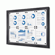 SHOWDOWN Displays Exposiciónate Vitrine Intérieure Verrouillable 8x A4 Anthracite SCS8xA4C7016JS - gris aluminium SCS8xA4C7016JS