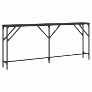 Table console noir 180x23x75 cm bois d'ingénierie Modèle Atlas Office Pro Élégance - 837767