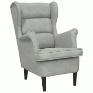 VidaXL Fauteuil gris clair velours Modèle Belvessal - 324059