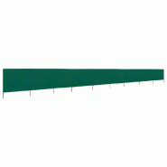 VidaXL Paravent 9 panneaux Tissu 1200 x 160 cm Vert Modèle Boréal Panorama Élégance - 47199
