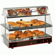 Vitrine chauffante avec bloc lumineux GN 1/1 2 niveaux Sofraca