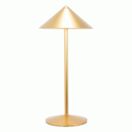 Lampe de table LED Zafferano Pina L Desk or, rechargeable, 6W IP65, tactile, tête magnétique, pour intérieur/extérieur - doré 8054040721755