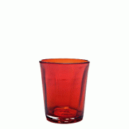 Zafferano Lot De 6 Verres Tumbler Série Bei En Verre Coloré Rouge, Fabrication Artisanale À La Main, Design Raffiné Pour La Table Quotidienne - ro
