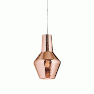 Zafferano Suspension Romeo Ø 250 X 3180 Mm. 1 X E27 70 W Hs-Ip20-V.Gris, Vtr.Or Rose - doré 8054346792671