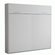 ARMOIRE LIT ESCAMOTABLE VERTIGO BLANC MAT COUCHAGE 160*200 CM