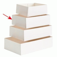 Caissette pâtissière en carton blanc - 16x12x5cm - par 100