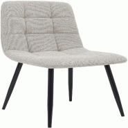 CLP Chaise de Salle à Manger Antibes Tissu Teddy Tissu HBT: 84x45x55 cm Crème - beige textile 327718