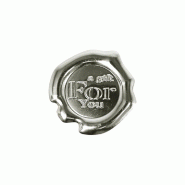 Etiquette cadeau effet cire A gift for you argent - par 90
