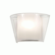 Fabas Luce Applique Murale Viki En Métal Et Verre Transparent, Douille E27 40W, Design Élégant Pour Intérieur, Ip20, 28,5 X 14,5 X 23,5 Cm, Classe