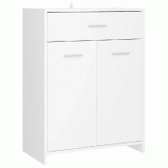 Helloshop26 - Armoire de salle de bain rangement chic design épuré 60 x 33 x 80 cm en bois d'ingénierie blanc 02_0047838 - blanc Bois massif 300023