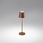 Lampe de table LED rechargeable 2 W 3000 K IP54 Série 8124 Couleur Corten, Design moderne en métal, Intensité variable tactile - Perenz - marron 81 Lampe de table LED rechargeable 2 W 3000 K IP54 Série 8124 Couleur Corten, Design moderne en métal, Intensité variable tactile - Perenz - marron 81
