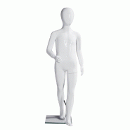 Mannequin Enfant 6 Ans - Blanc Laqué - Fibre de Verre - H 125 cm