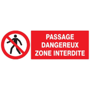 Panneaux rigides 330x75 mm obligations interdictions - PNGPSC-TL08/DPZI_0