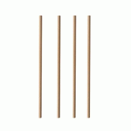 PAPSTAR 100 Pailles, papier "pure" Ø 6 mm - 20 cm brun - marron papier 88224