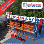 Système de rayonnage robuste et flexible - Rayosar - Hauteur 5 500mm, Longueur 8 420mm, Profondeur 1 000mm Système de rayonnage robuste et flexible - Rayosar - Hauteur 5 500mm, Longueur 8 420mm, Profondeur 1 000mm