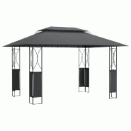 VidaXL Belvédère avec toit anthracite 400x300x270 cm acier Modèle AbriTitan 204 - noir 360142