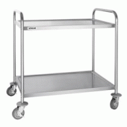 Vogue Grand chariot inox de service 2 niveaux - 3701188097697 Vogue Grand chariot inox de service 2 niveaux - 3701188097697