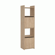 WellHome - Bibliothèque haute avec 2 portes et 2 étagères en coloris Jackson Hickory 40 x 35 x 155 cm - Tormes - marron multi-matériau WH17785 WellHome - Bibliothèque haute avec 2 portes et 2 étagères en coloris Jackson Hickory 40 x 35 x 155 cm - Tormes - marron multi-matériau WH17785