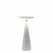 Zafferano Damina - Lampe de table LED rechargeable, variateur, autonomie 8 h, IP65 - Sans fil, finition aluminium gris - gris 8054040724879