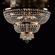 Bonetti Illumina Mozart Plafonnier en fer et laiton doré avec strass 8 lumières H.48 d.65 BL189-PL8-OR - doré 8050713214746