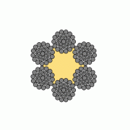 Câble galvanisé - 6 torons de 36 fils - Âme textile - Sylev