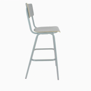 Chaise Haute de Bar  Style Vintage - GRIS_0