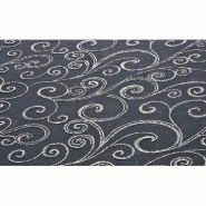 Chemin de table organza noir et argent 36cm x 5m