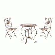 CLP Ensemble de jardin Aldeano en fer Marron antique - marron métal 112416632 CLP Ensemble de jardin Aldeano en fer Marron antique - marron métal 112416632