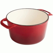 Cocotte ronde rouge - Vogue - Fonte 3.2L - Dimensions 120(H)x205(Ø)mm Cocotte ronde rouge - Vogue - Fonte 3.2L - Dimensions 120(H)x205(Ø)mm