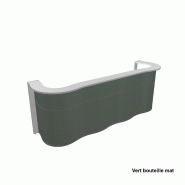 Comptoir d'accueil 3 postes Wave - MDD - Vert bouteille mat, 356_0