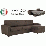 CANAPÉ D'ANGLE DREAMER CONVERTIBLE EXPRESS 120CM, POLYURÉTHANE MARRON,. MATELAS 16 CM CANAPÉ D'ANGLE DREAMER CONVERTIBLE EXPRESS 120CM, POLYURÉTHANE MARRON,. MATELAS 16 CM