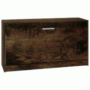 Helloshop26 - Banc à chaussures bottes commode étagère meuble entrée rangement 80 x 24 x 45 cm bois d'ingénierie marron 02_0022920 - marron alumi