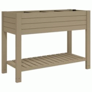 Helloshop26 - Jardinière bac lit surélevé plantes fleurs terrasse jardin de jardin clair 110 x 45 x 79 cm polypropylène marron 02_0039784 - 300021 Helloshop26 - Jardinière bac lit surélevé plantes fleurs terrasse jardin de jardin clair 110 x 45 x 79 cm polypropylène marron 02_0039784 - 300021