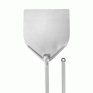 Pelle à pizza pleine rectangulaire aluminium 32x30 - Manche 60 cm - Gamme Amica | GI.METAL