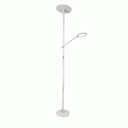 Regina - Lampadaire LED blanc en métal H.180 cm Fabas Luce - 2 lumières de 36W et 12W avec LED intégrée 3000K - blanc 8019282519119
