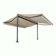 Store double pente Mabay 4,20x2x2,00 M Intersun Manuel (Manuelle - Gris anthracite structuré RAL7016ST - Ecru 300g/m²) - beige aluminium 3662618010023 Store double pente Mabay 4,20x2x2,00 M Intersun Manuel (Manuelle - Gris anthracite structuré RAL7016ST - Ecru 300g/m²) - beige aluminium 3662618010023