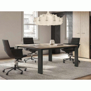 Table de réunion 4 pieds Ono en mélaminé Frezza pour 4 à 8 personnes