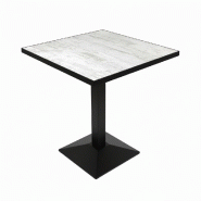 Table intérieur ANTIQUE 60x60 cm avec le pied IRON black relief - TIGAONE - 3701680322914