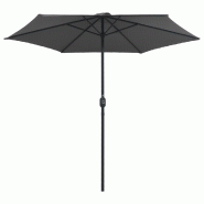 VidaXL Parasol de jardin et mât en aluminium 270x246 cm Anthracite Modèle Ombre Omega Prime Plus - noir 47346