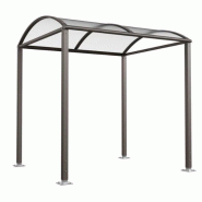 Abri vélos Voûte - Acier galvanisé - Toiture en aluminium - Polycarbonate anti-UV_0