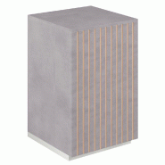 Angle de comptoir Vertigo T03 MDF naturel et béton 60x60x93 cm